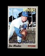 Joe Moeller Signed 1970 Topps Los Angeles Dodgers Autograph