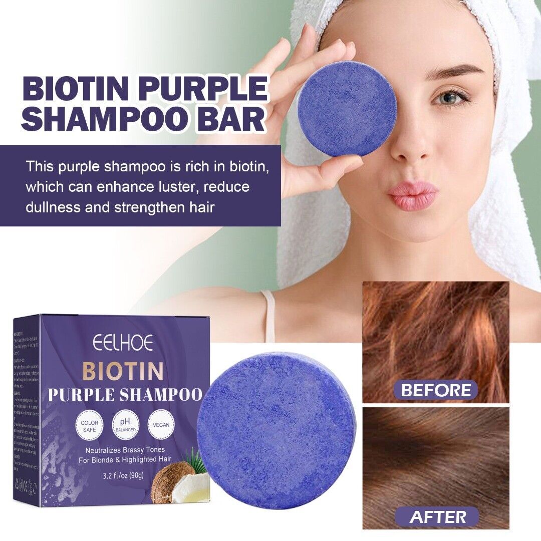Purple Shampoo Bar for Blonde Hair Biotin Shampoo Bars Neutralizing