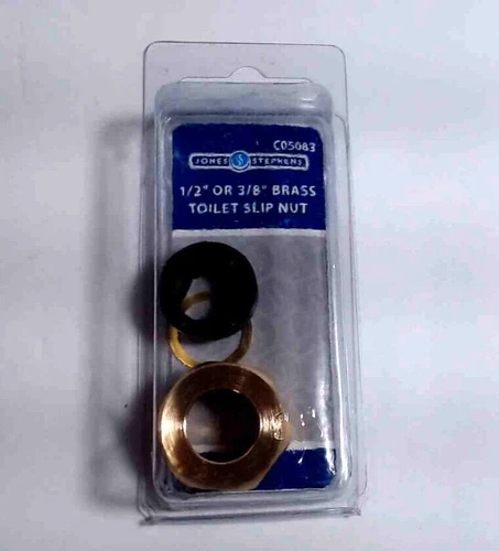 Toilet Brass Ballcock Coupling Slip Nut Washer Ring 1/2" x 3/8" Jones Stephens - Picture 4 of 7