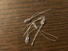 5 New Grain-of-Wheat Bulbs 6.3v 70mA Lamps Vintage Sansui Receiver Lights 3MM 6v