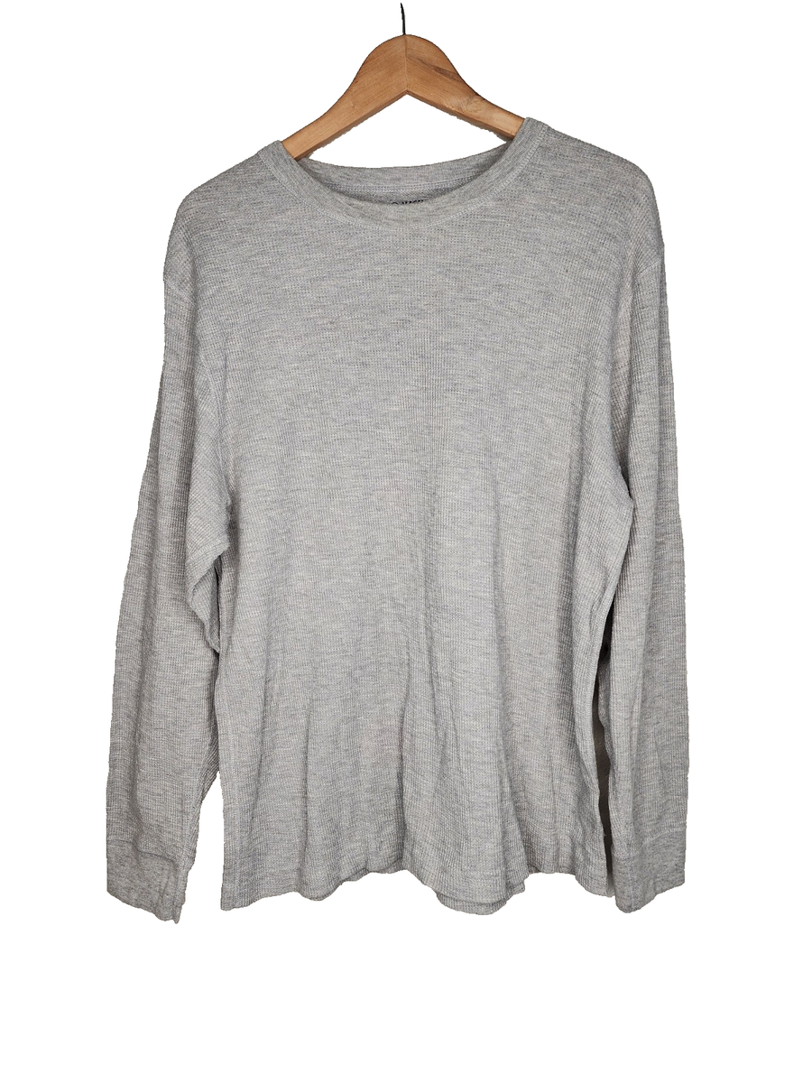 Magellan Outdoors Base Camp Thermal Waffle Knit Shirt in Gray Size XL