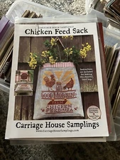 Chicken Feed Sack Cross Stitch Pattern by Carriage House Samplings