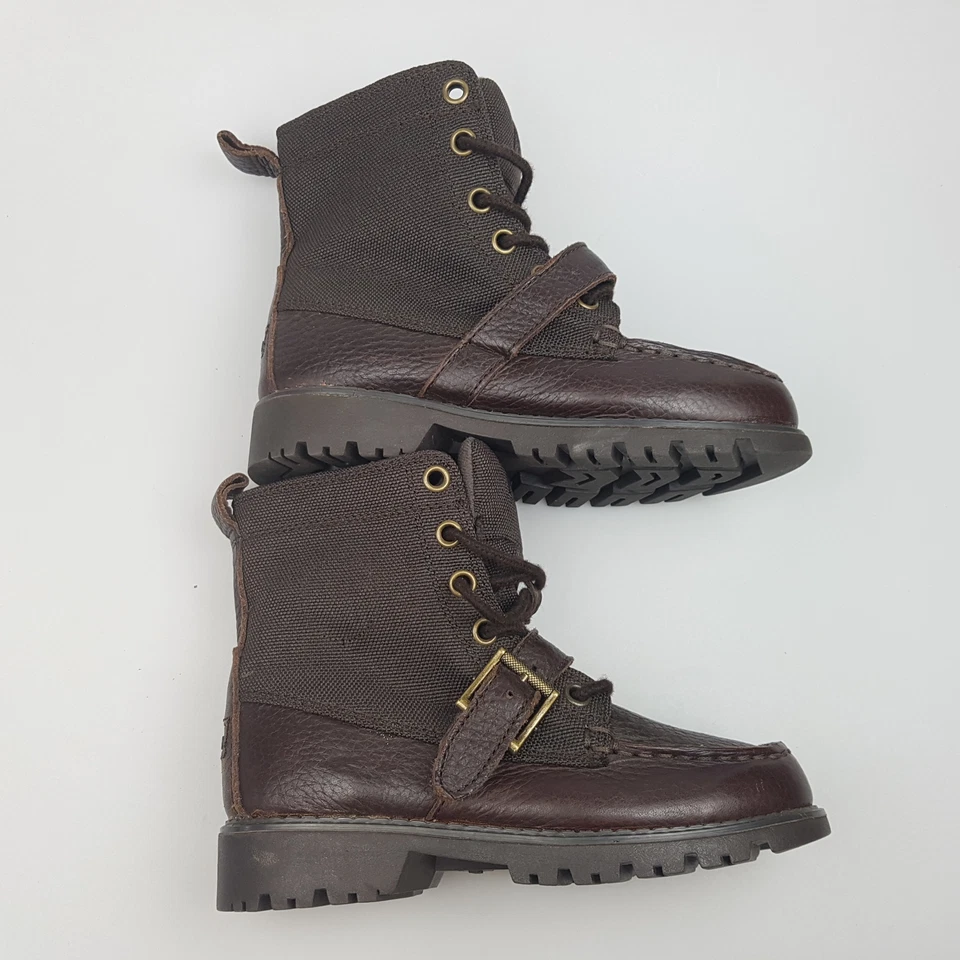 Boy's Girl's RALPH LAUREN 13 US Leather Boots Brown NearNew | 3+ Extra 10% Off Foto 4 de 4