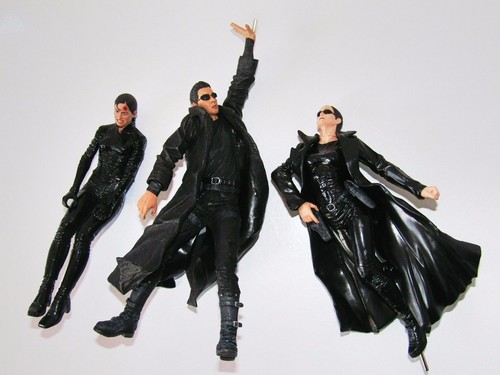 mcfarlane the matrix neo & trinity toy figure spares bundle