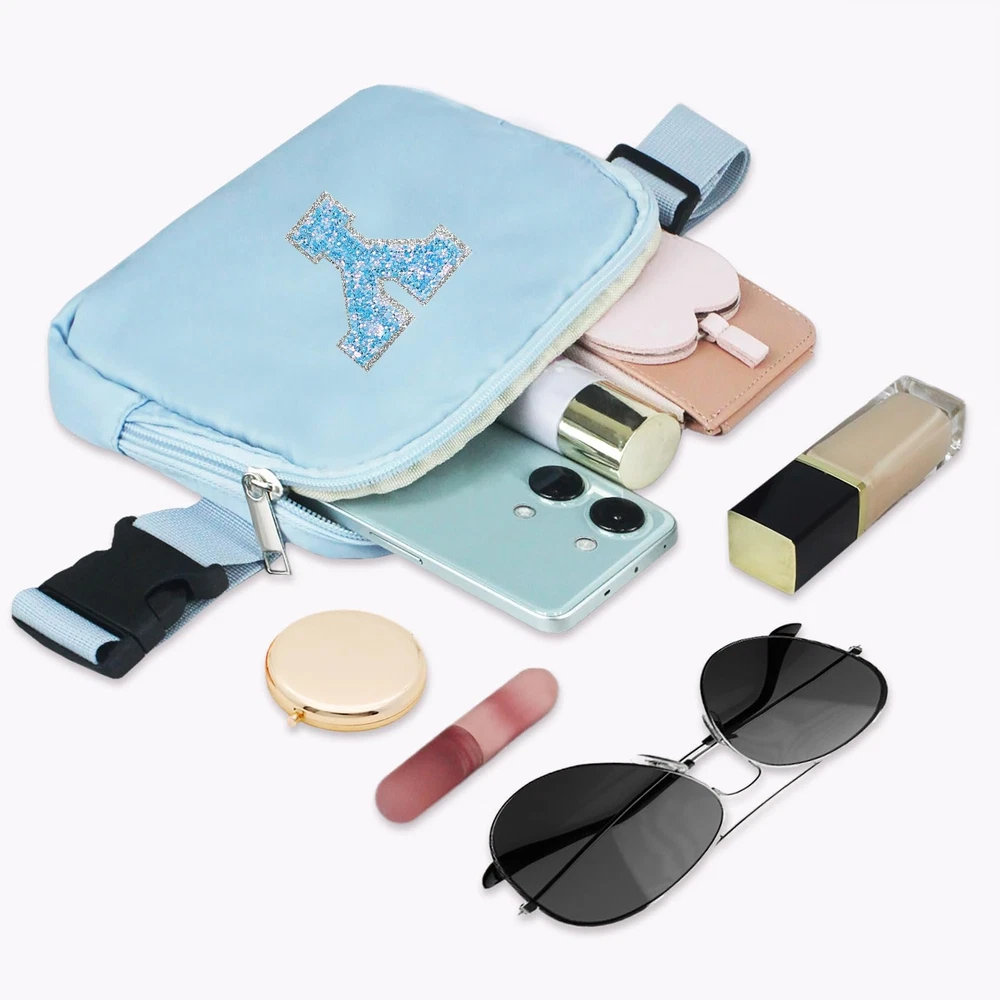 Initial Belt Bag Small Waist Fanny Pack Crossbody Purse Cross Body Pouch with...