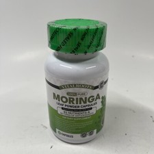 Moringa Leaf Powder Capsules - 800mg of Pure Nutrient - 60 Capsules Exp 08/26