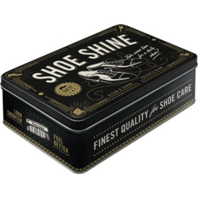 Schuh Box Vorratsdose Metall 23 cm Hoard Box Shoe Shine Reinigungs Box