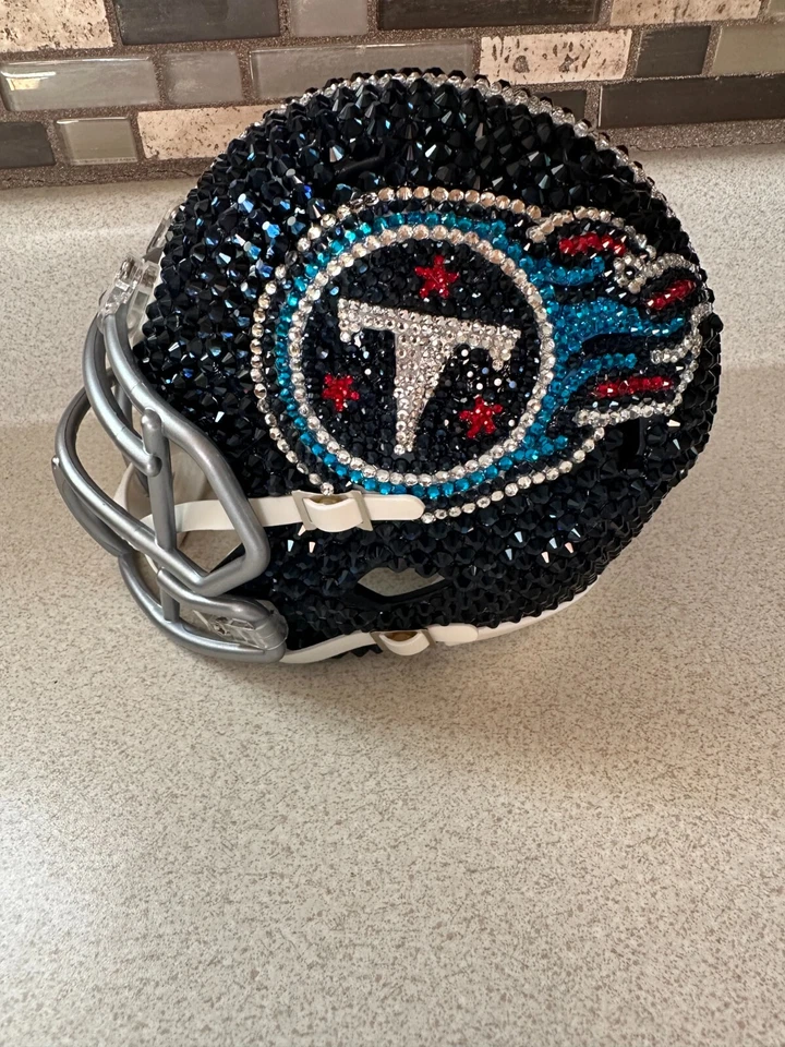 Nuevo Mini Casco Ridell Tennessee Titans Cristal Estrás Foto 4 de 4