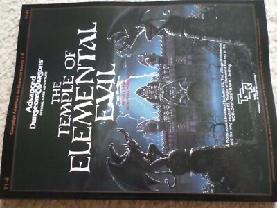  the Temple of Elemental Evil  T1-4  w/maps inside  Dungeons & Dragons module