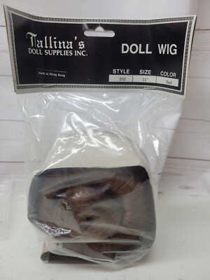 Tallinas Doll Wig 23E Red 11'' D1