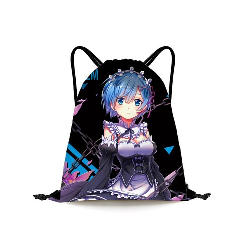 Re:zero Rem Anime Drawstring Bag 