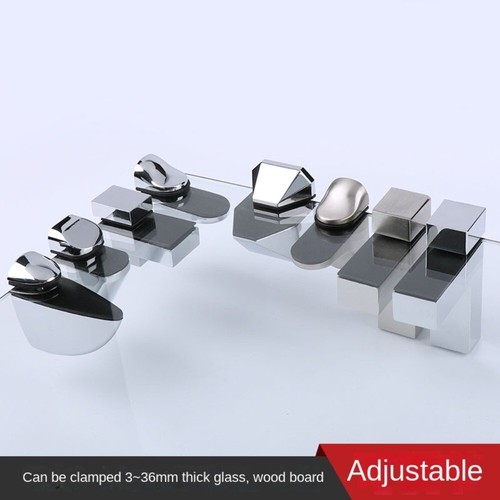 Wall Mount Glass Shelf Clip Adjustable Shelf Holder Clamp Home eBay