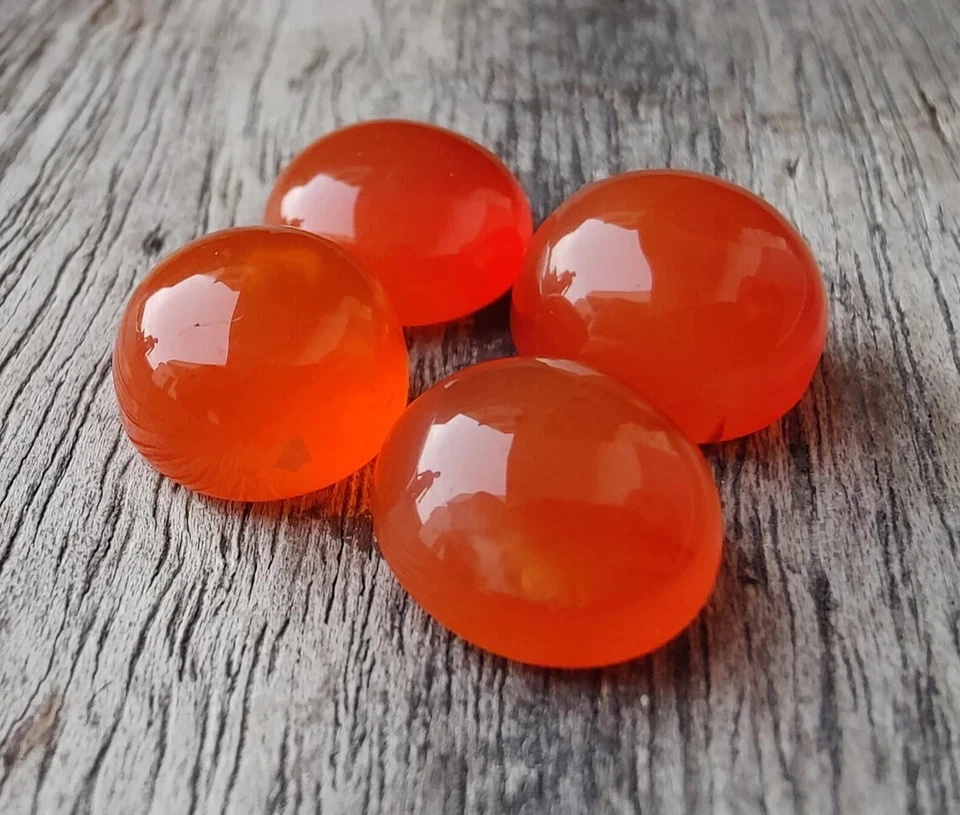 Cabujón redondo de cornalina natural grado AAA piedras preciosas sueltas cristales curativos Foto 4 de 4