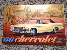 1966 Chevrolet Impala SS GM Factory Original Owners Manual Printed October 1965