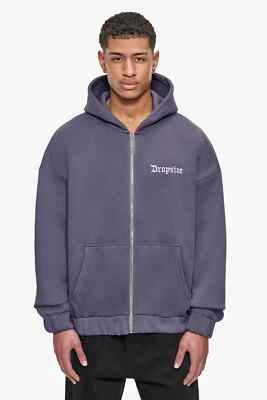 Bazix Republiq Herren Sweatjacke Heavy Rip Zipper Granite Blank Hoodie NEU