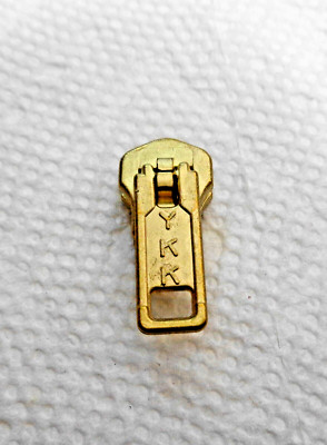 One new Brass #5 YKK Auto-Locking Slider for metal zipper