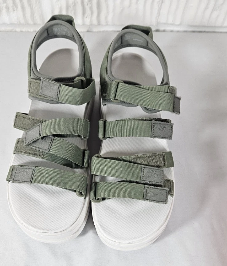 Sandali Nike donna taglia 11 verde militare icona classica plateau DH0224 301