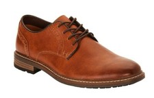 Dress Shoes Oxford George Adam Men's Size 8 Style Comfort Memory Foam New Brown.