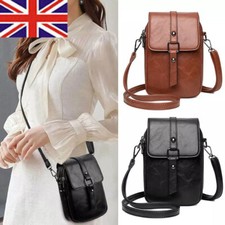 Women Mobile Phone Bag Leather Cross-body Mini Purse Shoulder Pouch Wallet UK