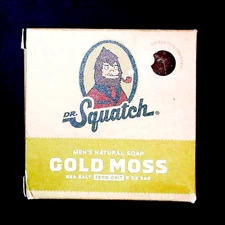 Dr. Squatch GOLD MOSS Men's Natural 5 oz Soap Bar Sea Salt Daily Use