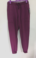Cherokee Men's Allura Jogger Scrub Pant CKA189, Sz. M, Color Wine, 6 Pockets 