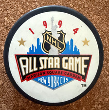 OFFICIAL NHL 1994 MSG ALL STAR GAME TRENCH HOCKEY PUCK Captain WAYNE GRETZKY