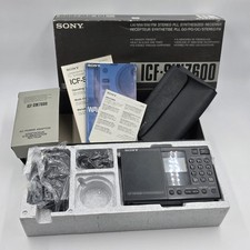 Sony ICF-SW7600 FM AM SW MW LW SSB World Band Receiver w/ case  components