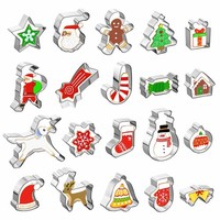Ausstechformen Weihnachten Edelstahl PläTzchen Keksausstecher Set 20Tlg Backen