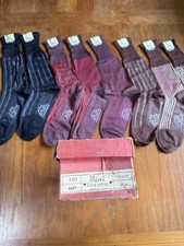 Vtg 1920s 1930s Men s Fine Hose Socks Rayon Blend 220 Needle With Original Box