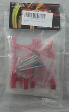 Red Aluminum Rear Suspension Arms w/Pins by HobbyPark fits Traxxas Slash 2WD