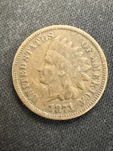 1871 One Cent Indian Head USA Lot 4126