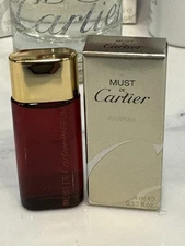 “ MUST DE CARTIER” Pure Parfum Extrait  0.13 fl.oz/4ml Authentic! RARE! NIB