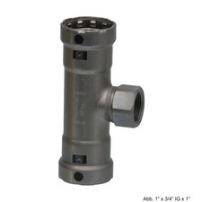 Viega Megapress-T-Stück mit IG, 3/4" x Rp 1/2" x 3/4"