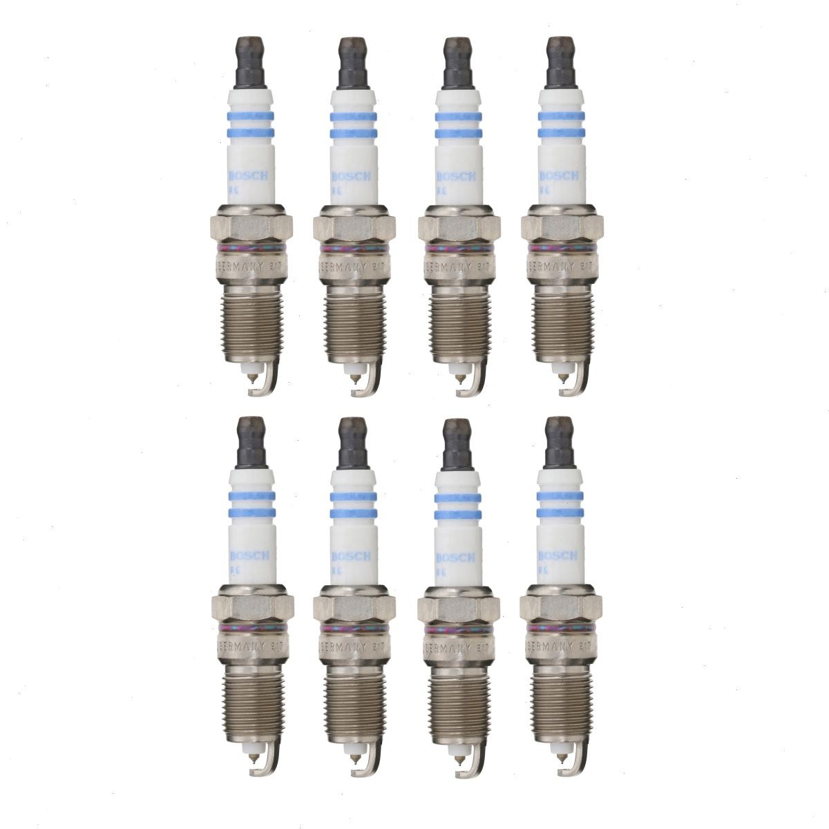 8 pc Bosch Double Iridium Spark Plugs for 2003-2006 GMC Envoy XL 5.3L V8 kg