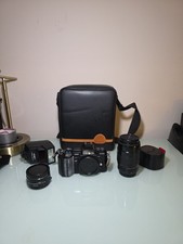 Minolta Maxxum 7000 AF 35mm Film Camera Lot w/ Lense, Flash, Tele-converter