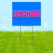 LEMONADE 18x24 Yard Sign Drinks Plastic Corrugated WITH STAKE USA YS00218