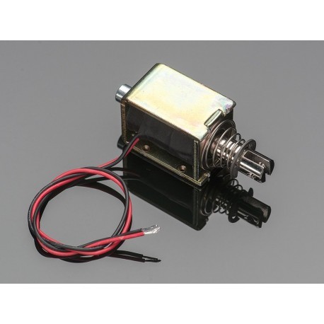 Solénoïde 12V push-pull cylindrique en métal pour automatisme de porte