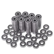 608-2RS Ball Bearings 100 Pack, 8x22x7mm Double Rubber Sealed Chrome Steel, P...