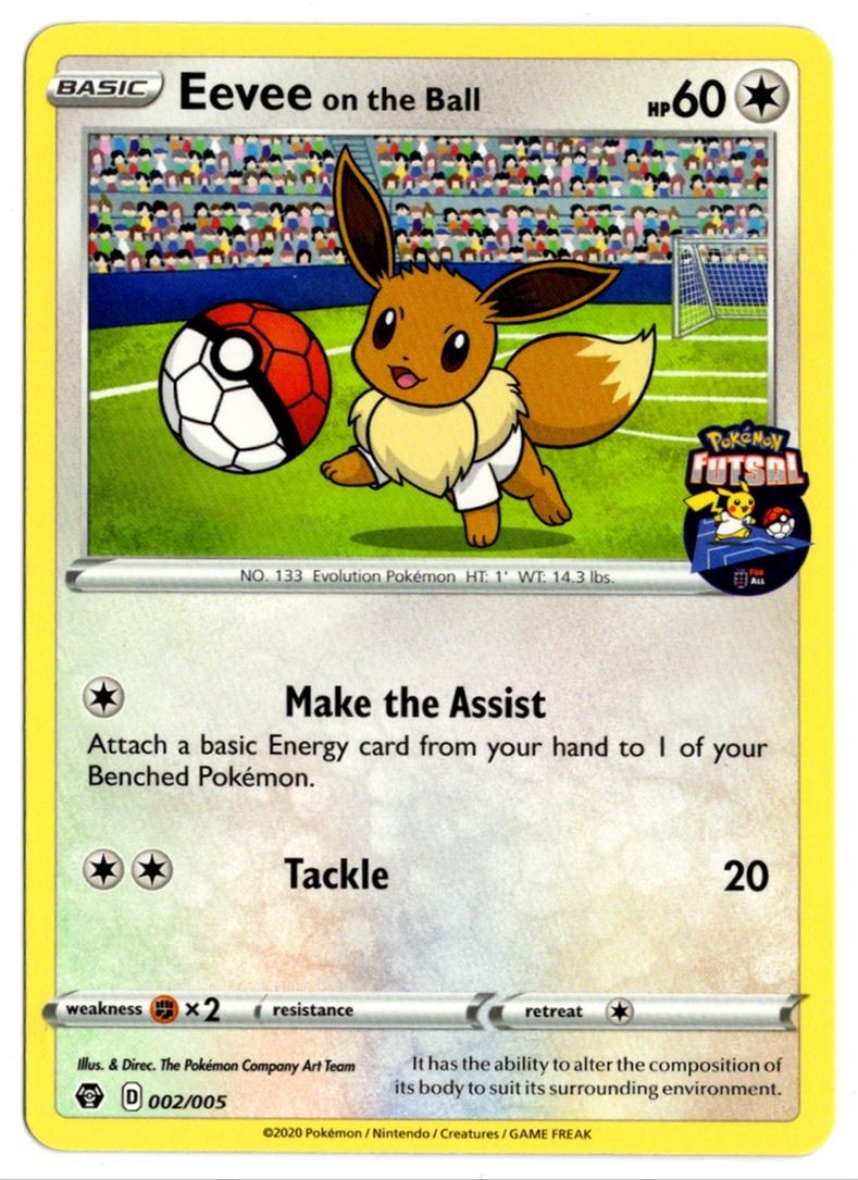 [0983] NEAR MINT Pokemon Futsal Promo 002/005 Eevee on the Ball