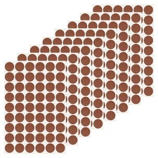 432 Pcs Dia. 21mm/0.8" Hole Cover Stickers, Mahogany