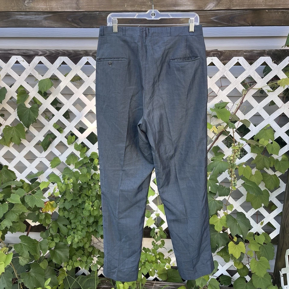 Pantalones ROCKABILLY Vintage Años 40 50 Conmar Cremallera GABARDINA 31x33 Envejecidos Foto 2 de 4