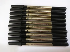THE GOLDEN RULE LOT OF 10 BLACK PENS INK ROUND STIC GOLD FOIL LABEL JESUS CHRIST