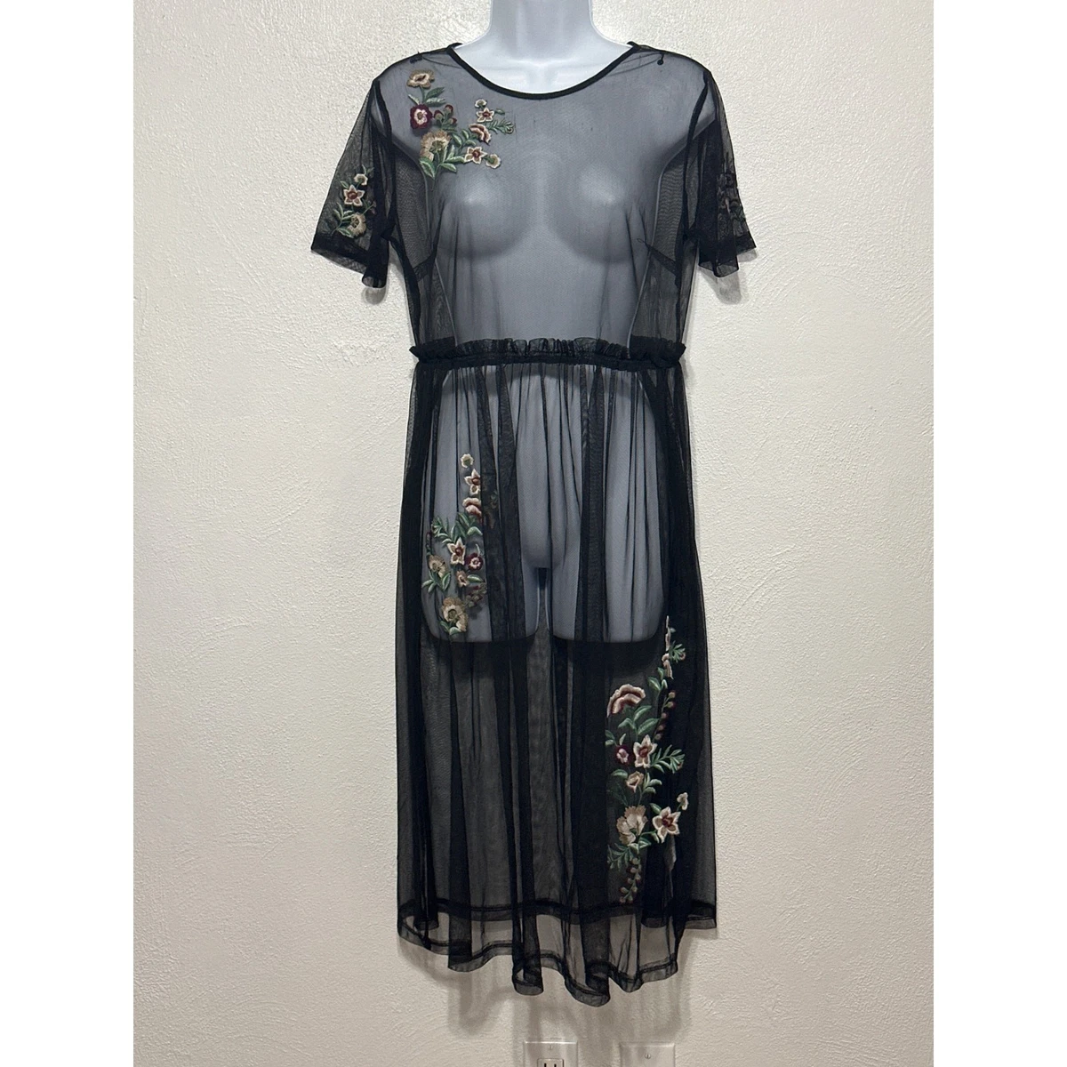 mesh dress for festival Sheer Mesh Maxi Dress, Holographic Geometric Print Gown, Black Spandex Party Dress, Long Sleeve Festival Outfit, See Through Club Wear