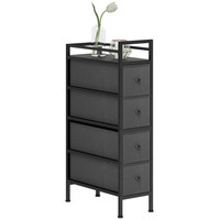 Kommode Schrank Mit 4 Schubladen Aus Vliesstoff Schmal Aufbewahrungsschrank