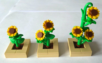 LEGO Sonnenblume im Beet - Pflanze Blume Wiese Sonnenblumen Blumenbeet 6901 1566
