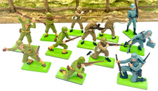 Vintage Lot 12 BRITAINS LTD 1971 DEETAIL WW11 US British German Soldiers - GC
