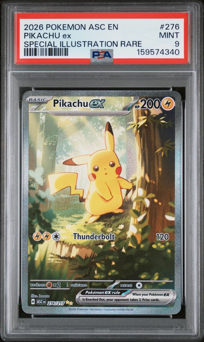 Pikachu Pokémon TCG Grade 9 Rare Individual Collectible Card Game