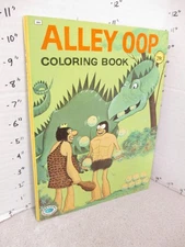 ALLEY OOP caveman dinosaur Treasure Books 1962 comic strip coloring book unused