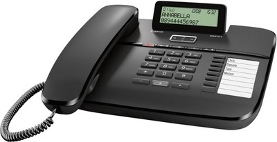 Corded analog telephone (with answering machine) GIGASET DA810A black