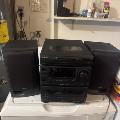 Aiwa NSX-3200 3-CD Stereo System w/ SX-N3200 Speakers, Super T-Bass, Karaoke